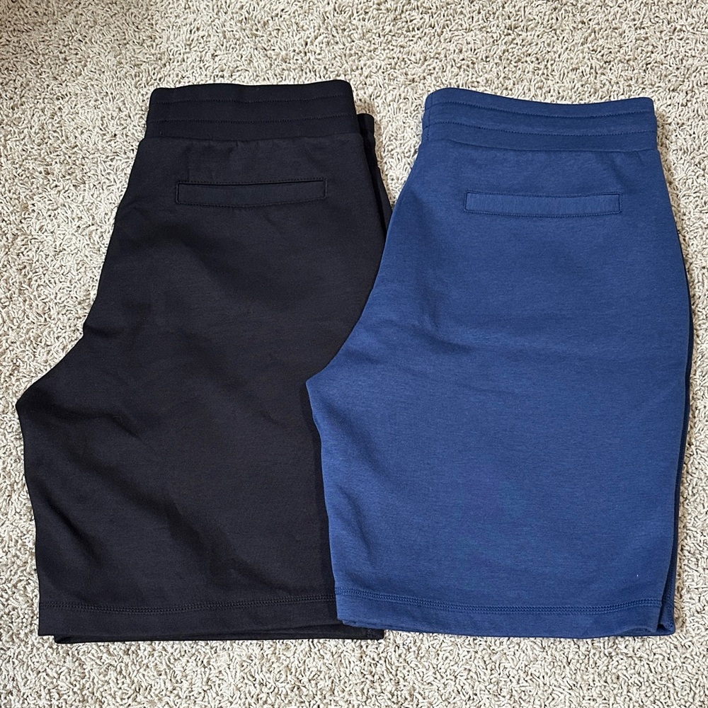 Men's Stretch Knit Shorts - Black & Navy